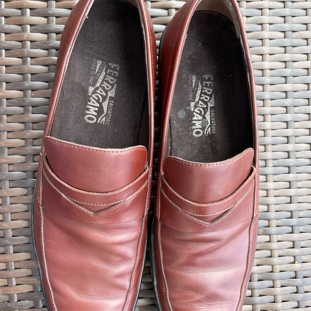 Brown Ferragamo Loafers Size 12D